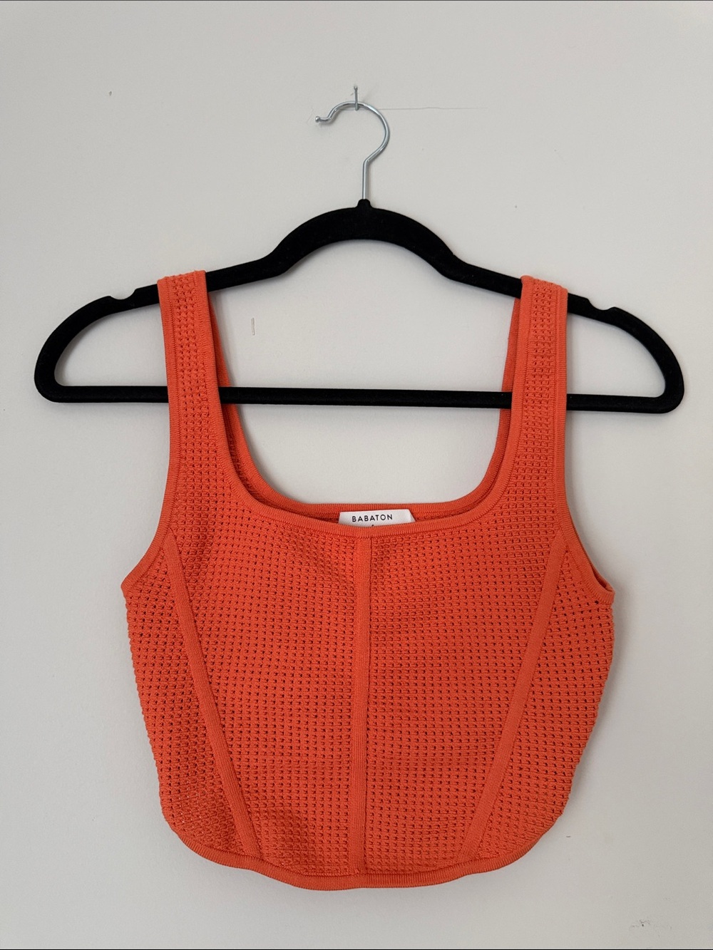 Aritzia Babaton Orange Corset Top